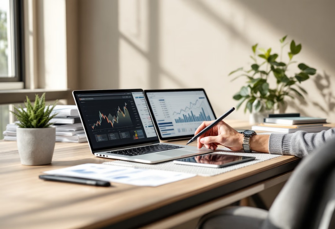Forex educator with students